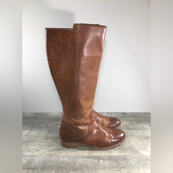 Frye 70679 Carly Shield Tall Women's Brown Leather Zipper Casual